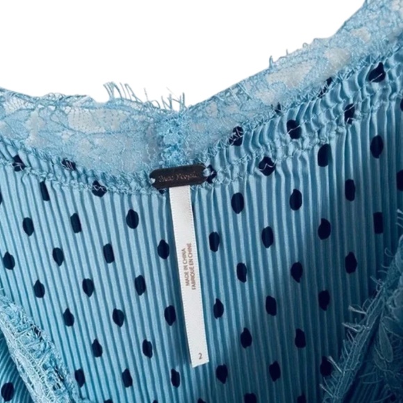 Free People Margot Slip Dress Blue 2 - Picture 6 of 7